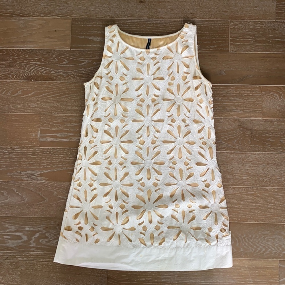 Kas Designs 100% Cotton Floral Cut Out Dress | XL